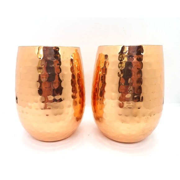 Jodhouri Other - Wine Tumblers Stainless Steel Copper Color Double Wall 20 oz. NEW